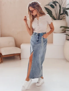 LOVE modrá maxi sukně s květinami Dstreet model 21989131 - FashionStreet