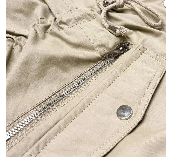 DAMSKA PARKA ZIMOWA NA MISIU Z KAPTUREM BEŻOWA model 21242012 - Libland