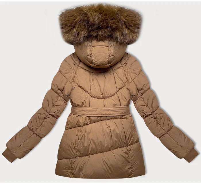 Dámská bunda typu ve velbloudí barvě pro přechodné období model 21248461 - J.STYLE