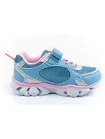 Leomil dětské sportovní boty tenisky Stitch lightweight Velcro LED blue