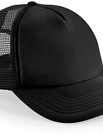 Beechfield B 645 5 panelová kšiltovka Vintage Trucker 53.0645 black/black