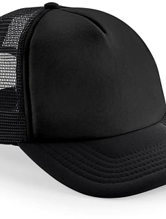Beechfield B 645 5 panelová kšiltovka Vintage Trucker 53.0645 black/black