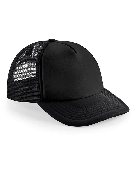 Beechfield B 645 5 panelová kšiltovka Vintage Trucker 53.0645 black/black