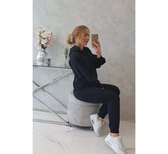 Souprava mikiny s kapucí černá