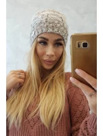 Fleecová čepice Dolores K303 hnědá+světle béžová+tmavě béžová Fleecová čepice Dolores K303 hnědá+světle béžová+tmavě béžová