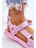 Dámské sandály Big Star model 21609167 Růžové - Big Star Shoes Dámské sandály Big Star model 21609167 Růžové - Big Star Shoes