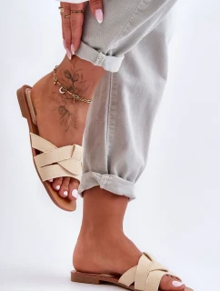 Dámské materiálové sandály Bežová Aversa