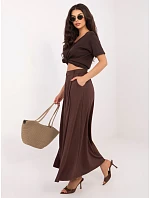 Spódnica RV SD model 22048625 ciemny brązowy - FPrice