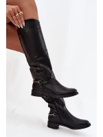 Dámské zateplené kozačky Renaya – černé Dámské zateplené kozačky Renaya – černé