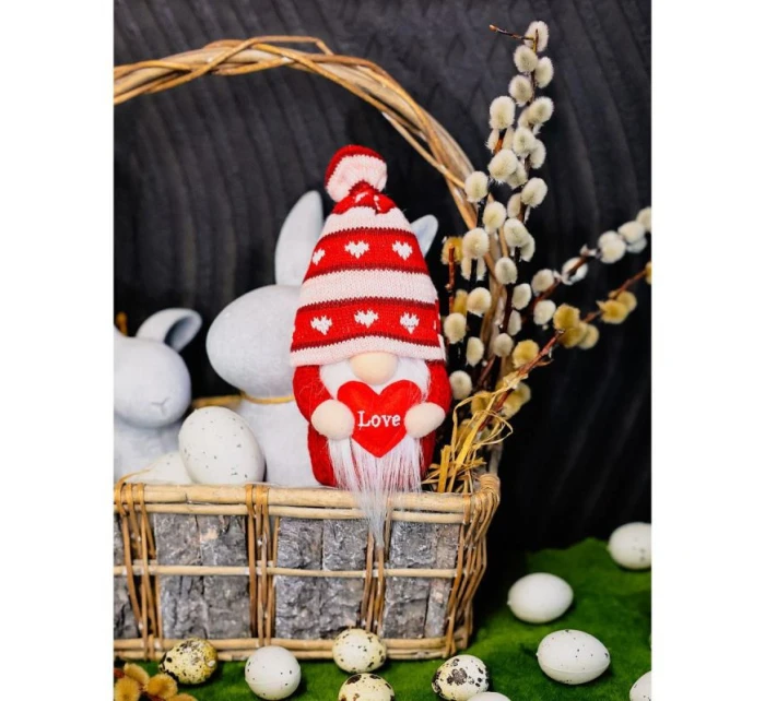 TRPASLÍK SE SRDCEM LÁSKA 19CM VALENTÝNSKÁ DEKORACE