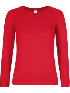 B&C #E190 LSL /women Dámské tričko z těžké bavlny s dl. rukávem 01.008T red