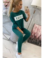 Sada s potiskem Queen tmavě zelená Sada s potiskem Queen tmavě zelená