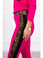 Fuchsiová sada s leopardím potiskem