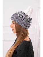 Dámská čepice Samara K346 šedá+černá Dámská čepice Samara K346 šedá+černá