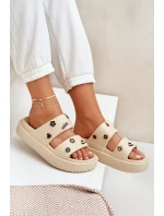 Dámské Pěnové Pantofle S Dekoracemi Béžové Ravanala Dámské Pěnové Pantofle S Dekoracemi Béžové Ravanala