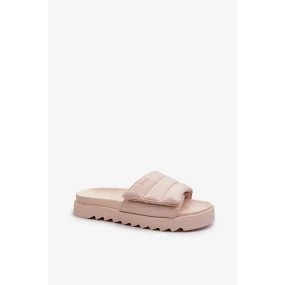 Dámské pantofle na platformě Big Star Béžová