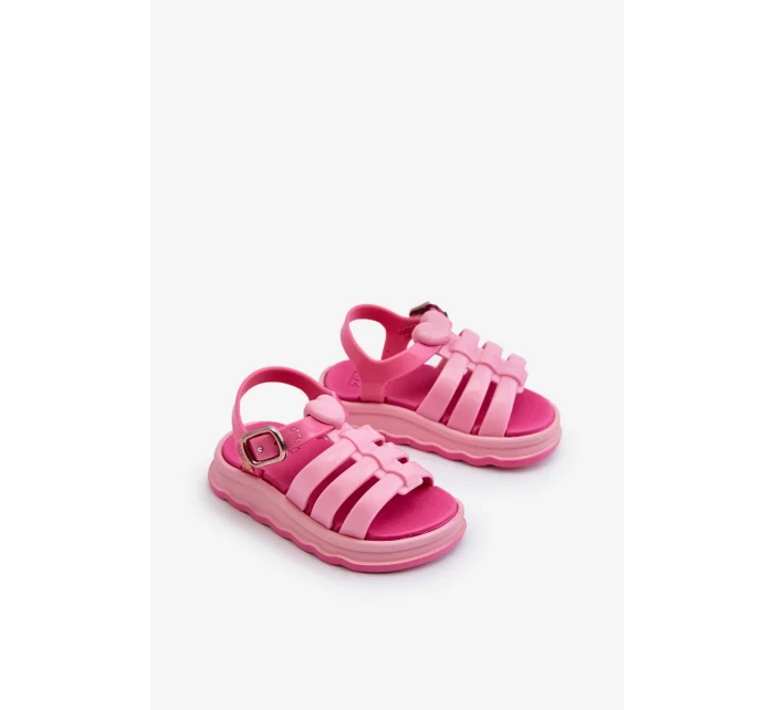 Vonné dětské sandály na suchý zip ZAXY Růžové