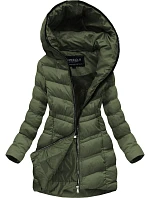 Dámská prošívaná zimní bunda s kapucí khaki (w749-1) Dámská prošívaná zimní bunda s kapucí khaki (w749-1)