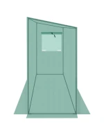 SKLENĚNÁ SKŘÍŇ PRO ZAHRADNÍ TOMATOPY 200x77x168-150CM PE ZELENÁ