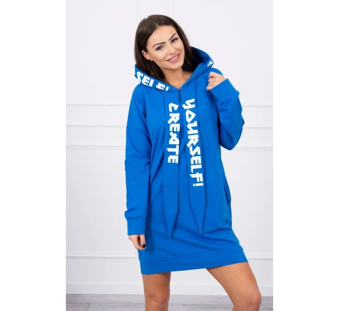 Oversize džínové šaty s kapucí