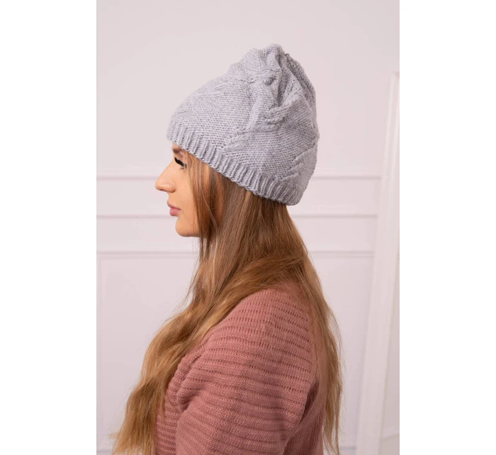 Dámská čepice Lorena K377 světle šedá Dámská čepice Lorena K377 světle šedá