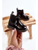 Dětské Lakované zateplené boty černé model 21597431 - Boto Dětské Lakované zateplené boty černé model 21597431 - Boto