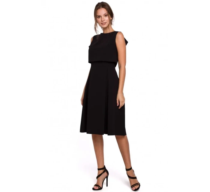 K005 Přiléhavé šaty s odhalenými zády - černé K005 Přiléhavé šaty s odhalenými zády - černé