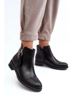 Kožené dámské ploché boty Black Vasica Kožené dámské ploché boty Black Vasica