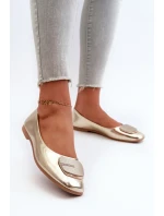 Dámské baleríny z eko kůže se zlatým zdobením model 21106956 - Kesi