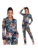 Dámské pyžamo 175/099 tm. modré s motýly - Karol