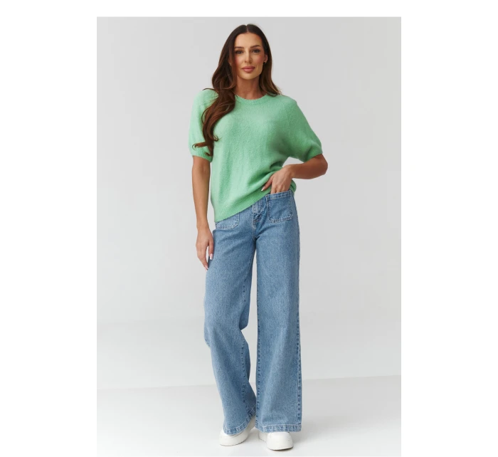 Svetr s krátkým rukávem model 224078 Makadamia Svetr s krátkým rukávem model 224078 Makadamia