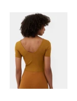 Dámské rychleschnoucí tričko na jógu 4F crop top