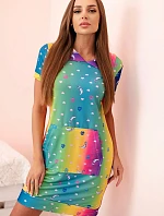 Dámské šaty na ramínkách s ozdobnými sponami béžová