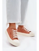 Dámské textilní tenisky na platformě Big Star RR274778 Oranžové Dámské textilní tenisky na platformě Big Star RR274778 Oranžové