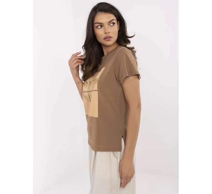 T shirt CLM TS model 21116882 jasny brązowy - FPrice