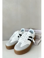 Dámské Tenisky Na Platformě Bílo-Šedé Nesonice Dámské Tenisky Na Platformě Bílo-Šedé Nesonice