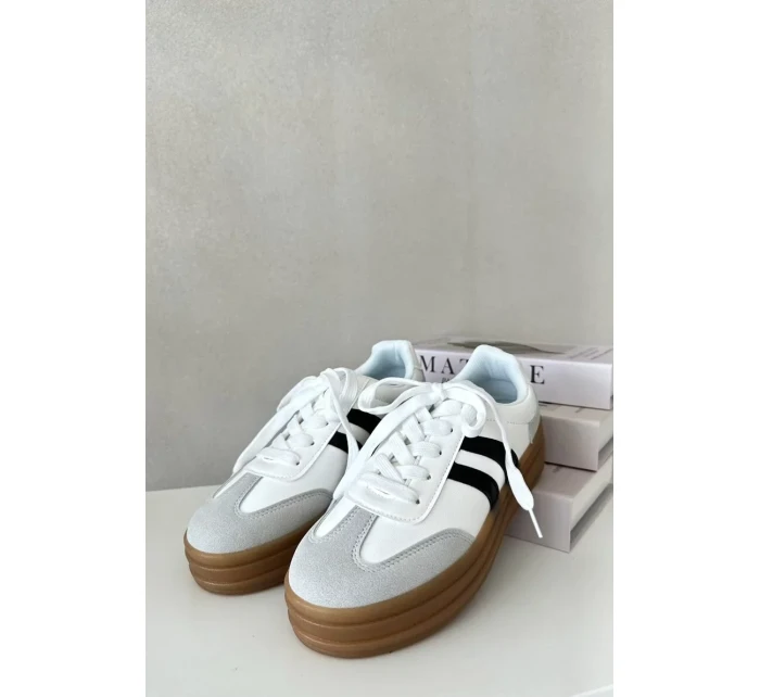 Dámské Tenisky Na Platformě Bílo-Šedé Nesonice Dámské Tenisky Na Platformě Bílo-Šedé Nesonice