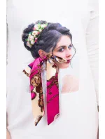 Šaty s model 18744102 a barevnou 3D mašlí ecru - K-Fashion Šaty s model 18744102 a barevnou 3D mašlí ecru - K-Fashion