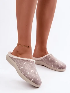Dámské domácí pantofle s vzorem model 22368043 šedé - Inblu