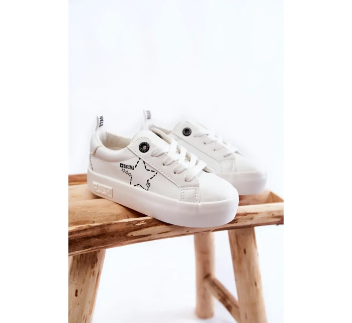 Dětská sportovní obuv Šněrovací Big Star KK374222 Bíle Dětská sportovní obuv Šněrovací Big Star KK374222 Bíle