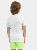 Chlapecké tričko s potiskem 4FJSS23TTSHM283-10S bílé - 4F