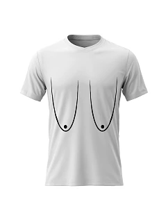 Pánské bavlněné tričko s potiskem - PRSA (VELKÁ) - bílé