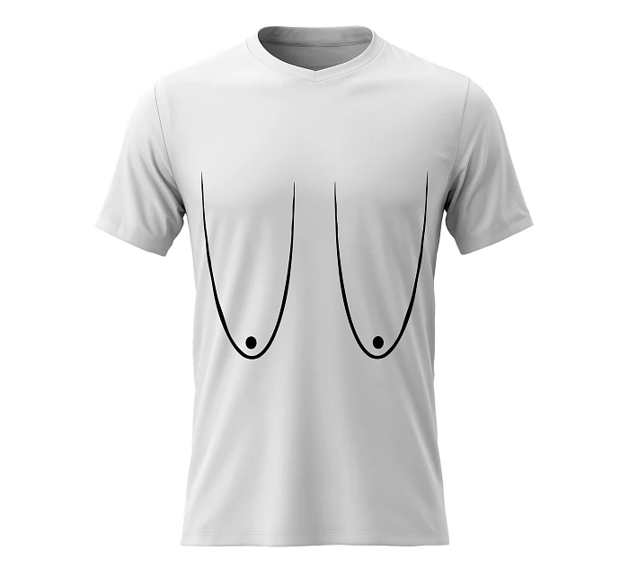 Pánské bavlněné tričko s potiskem - PRSA (VELKÁ) - bílé