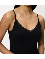 Feel Of Cotton Spaghetti Top - BLACK - TRIUMPH BLACK - TRIUMPH
