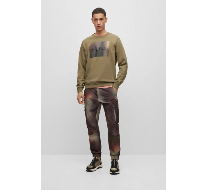 Boss pánská bavlněná pletená mikina s potiskem zelená model 21462231 pánské - Hugo