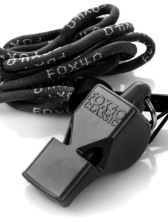 FOX 40 CLASSIC ČERNÁ PÍŠŤALKA A ŠŇŮRA