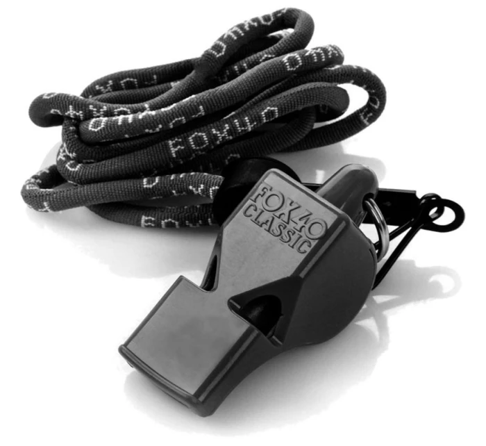 FOX 40 CLASSIC ČERNÁ PÍŠŤALKA A ŠŇŮRA