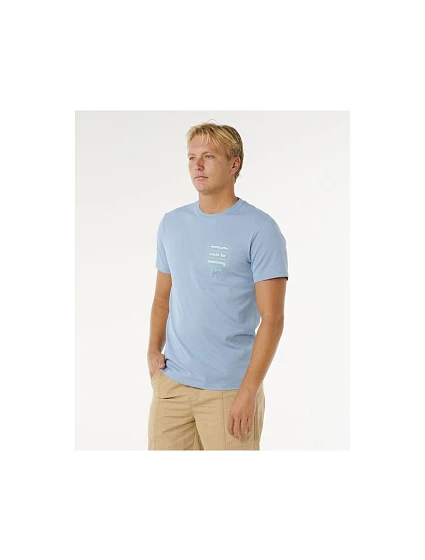 Koszulka męska 3 Tee niebieska model 22245121 - Rip Curl Koszulka męska 3 Tee niebieska model 22245121 - Rip Curl