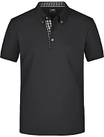 Daiber JN 964 Pánské piqué polo button-down 02.0964 black/black white