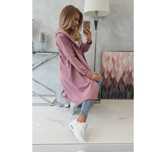 Tmavě růžová bunda s potiskem